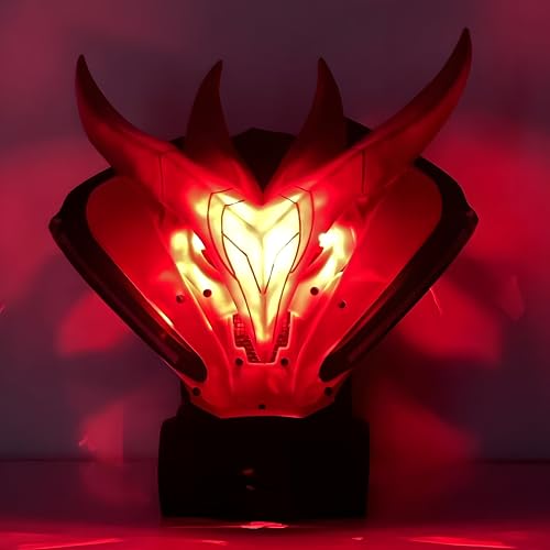 Red Cyberpunk LED Mask - Bluetooth App Control - View 6