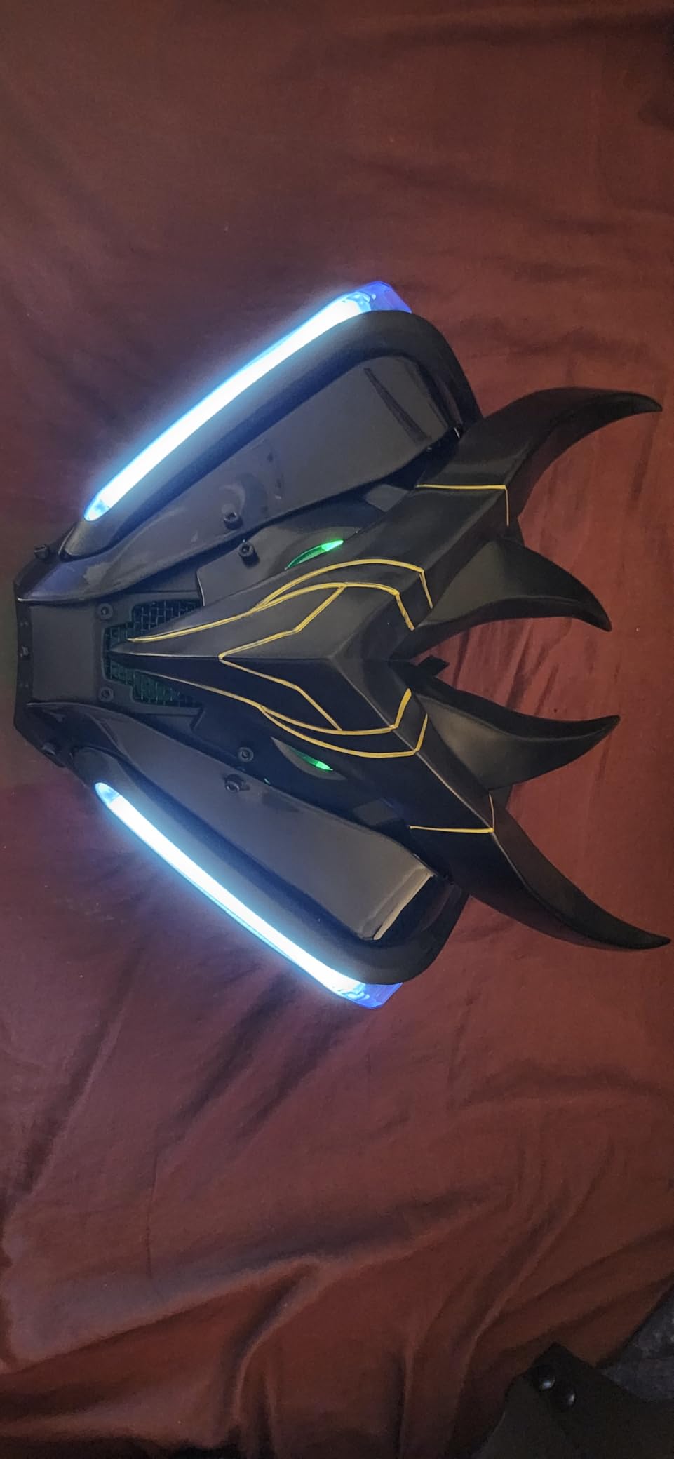 Black Cyberpunk LED Mask - Futuristic Techwear - View 7