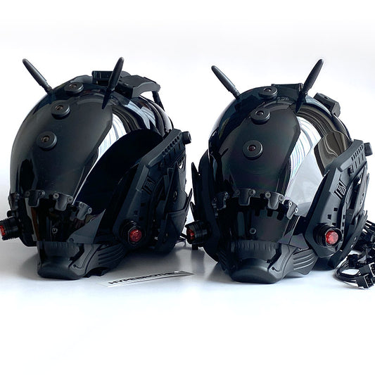 NEONX BCI Edition Cyberpunk Full-Head Helmet - Luminous LED Mecha Face Mask