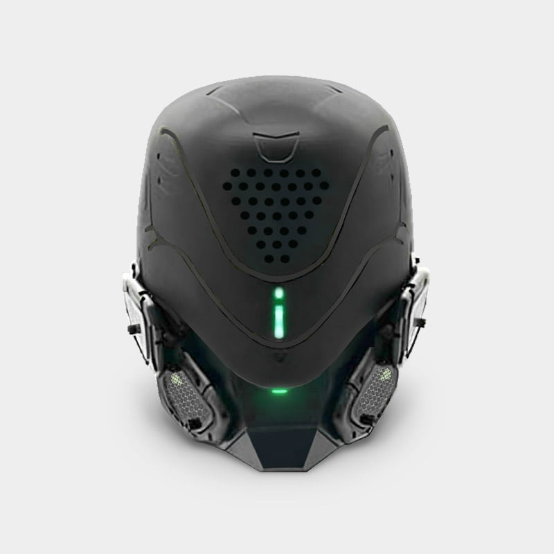 NEONX Ghostrunner Edition Custom Helmet 2025 - Interchangeable LED Color System