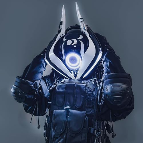 Moon Knight LED Mask - Futuristic Knight Cosplay - View 9
