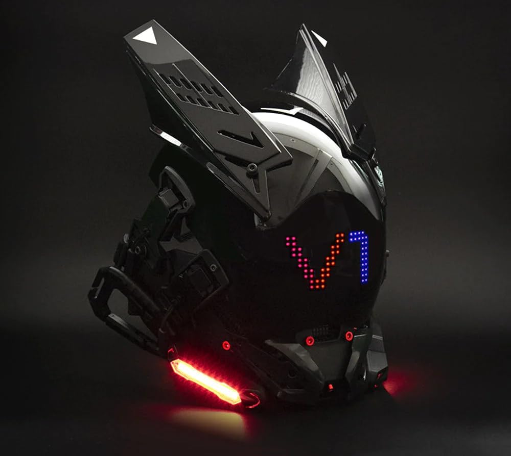 Fudaole Cyberpunk LED Mask - App Control Demo