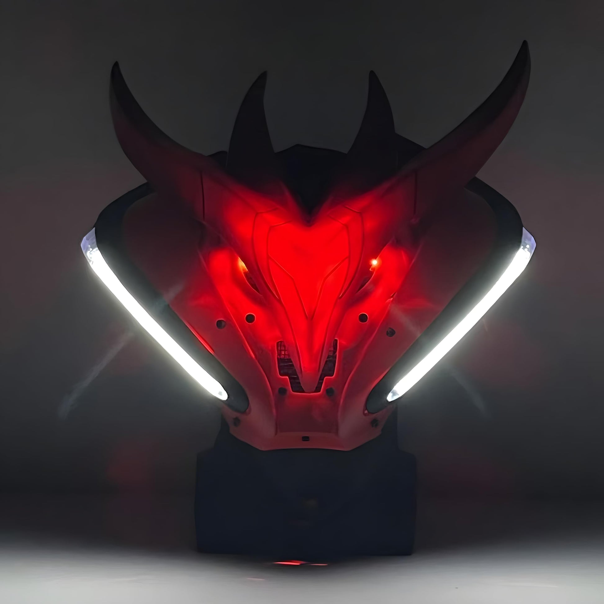 Red Cyberpunk LED Mask - Bluetooth App Control - View 13