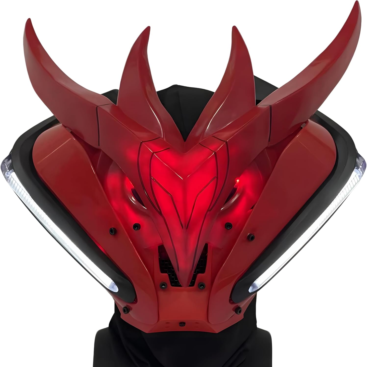Red Cyberpunk LED Mask - Bluetooth App Control - View 8