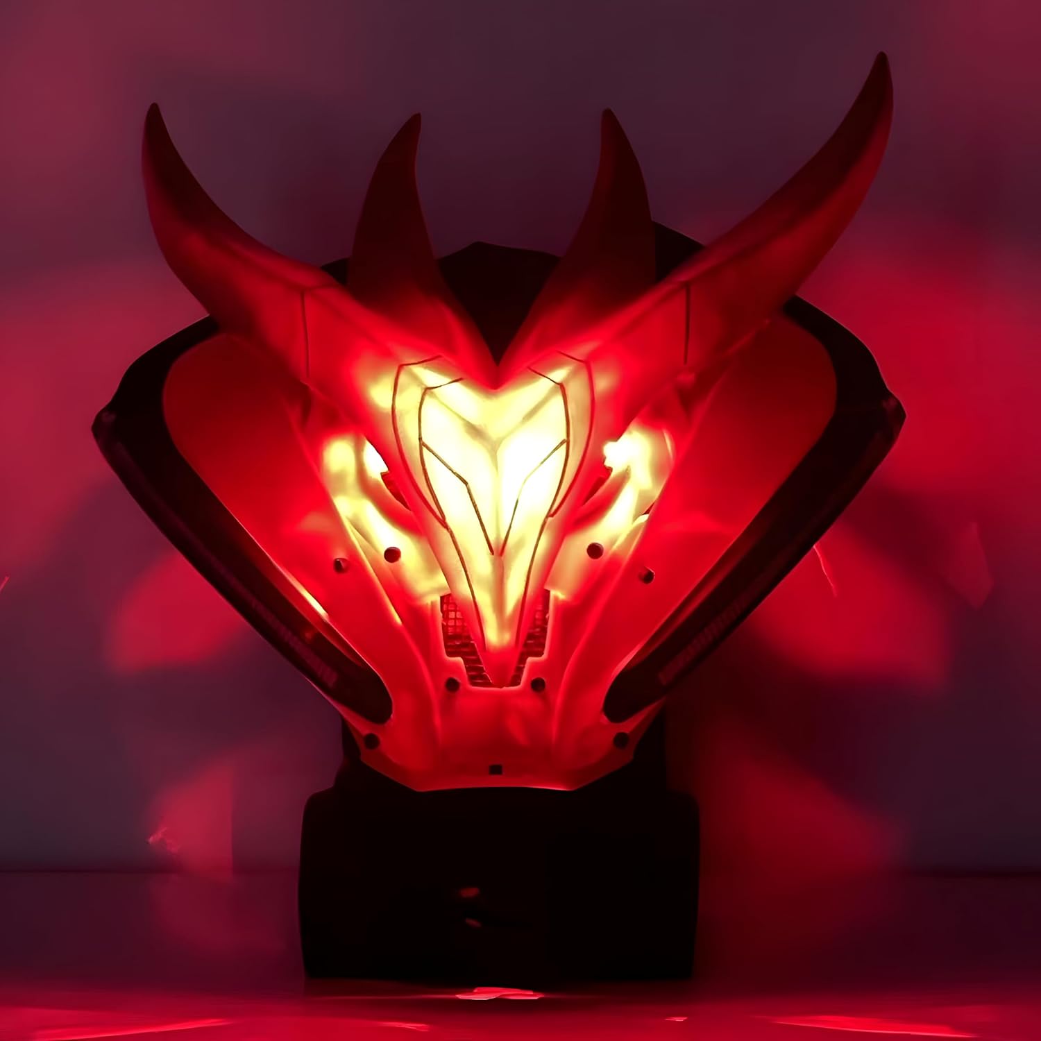 Red Cyberpunk LED Mask - Bluetooth App Control - View 9