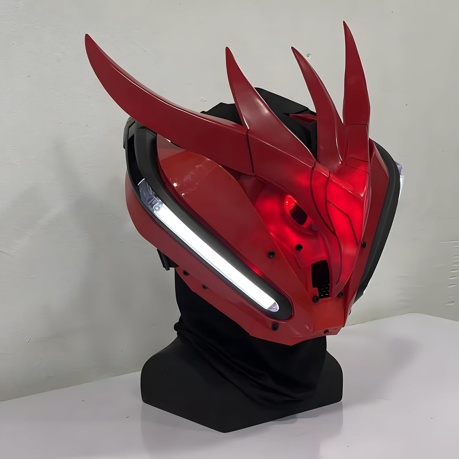 Red Cyberpunk LED Mask - Bluetooth App Control - View 13