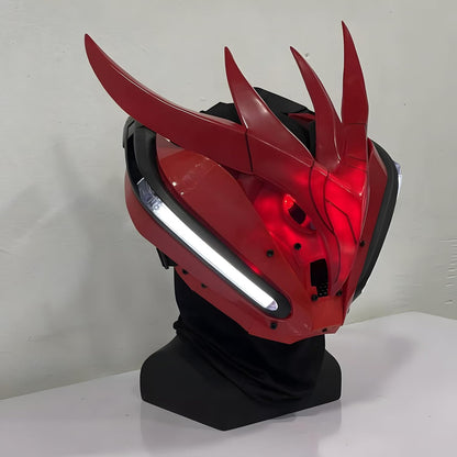 Red Cyberpunk LED Mask - Bluetooth App Control - View 13