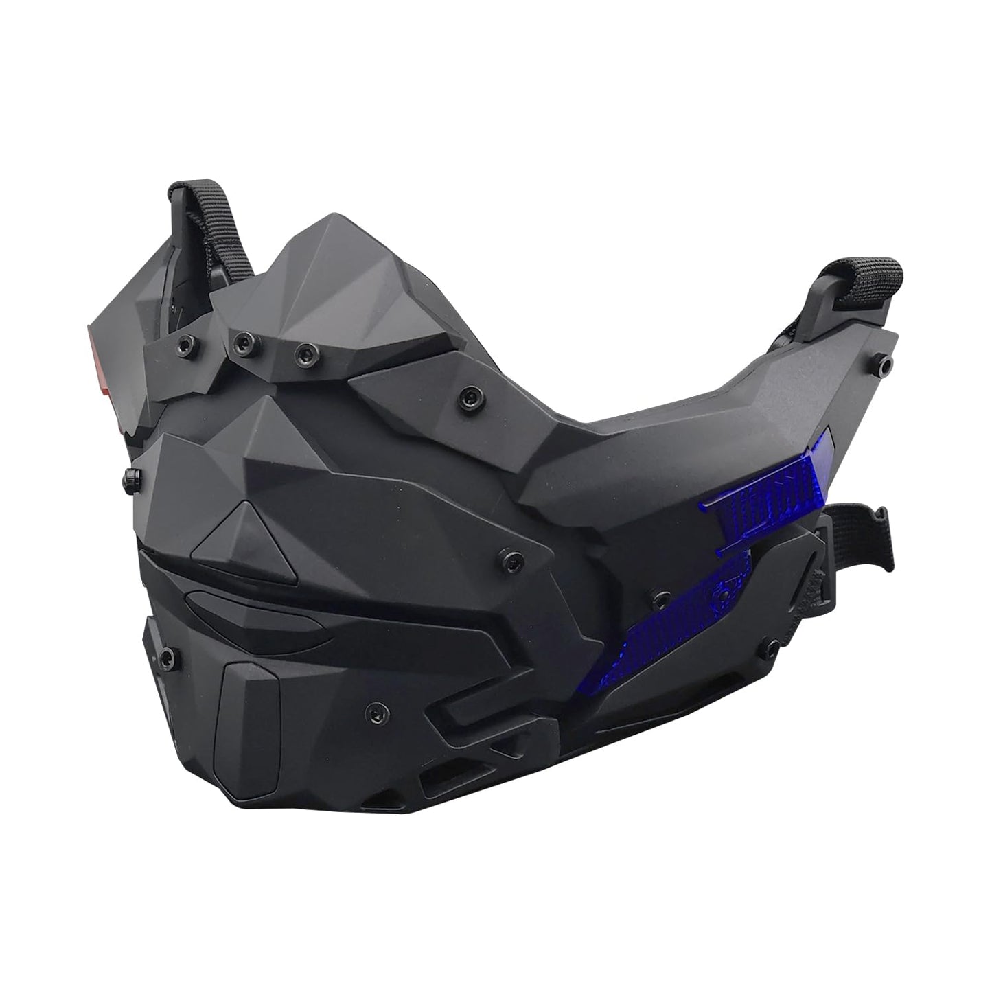 Black Cyberpunk LED Mask - Futuristic Techwear - View 8
