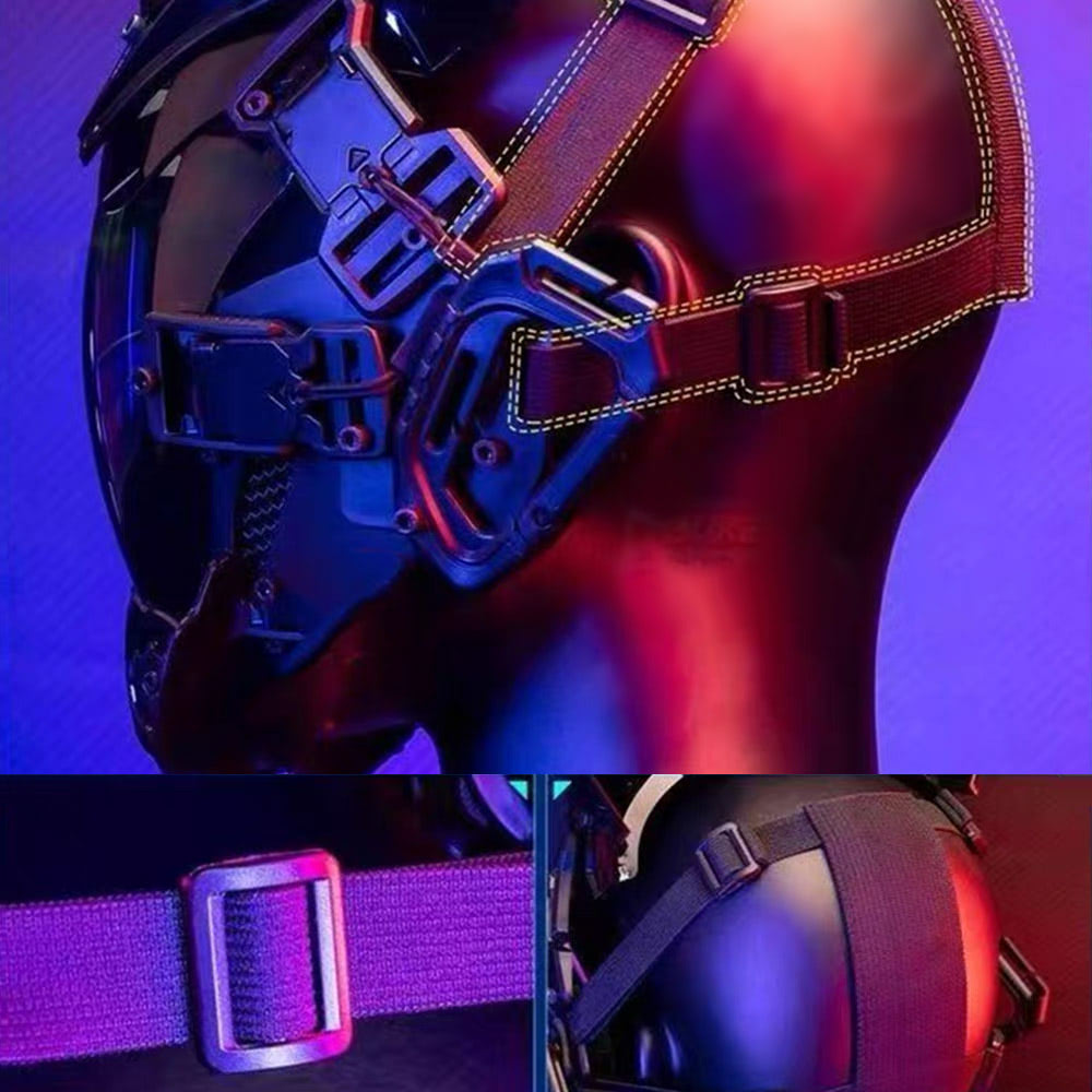 NEONX Music-Reactive Programmable LED Face Mask - Full Matrix Display & Custom GIF Support