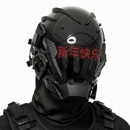 NEONX Music-Reactive Programmable LED Face Mask - Full Matrix Display & Custom GIF Support