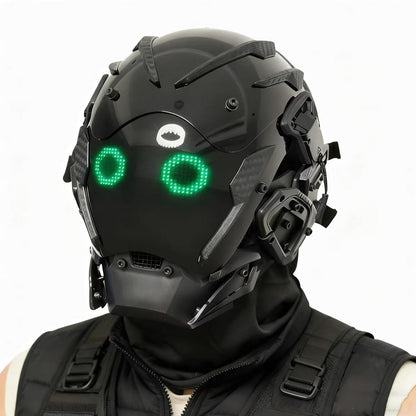 NEONX Music-Reactive Programmable LED Face Mask - Full Matrix Display & Custom GIF Support