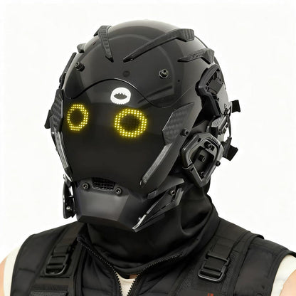 NEONX Music-Reactive Programmable LED Face Mask - Full Matrix Display & Custom GIF Support