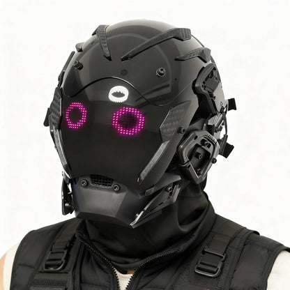 NEONX Music-Reactive Programmable LED Face Mask - Full Matrix Display & Custom GIF Support