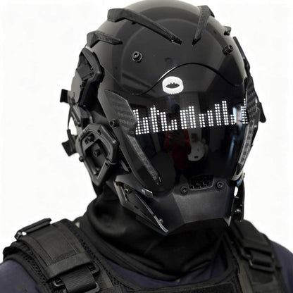 NEONX Music-Reactive Programmable LED Face Mask - Full Matrix Display & Custom GIF Support