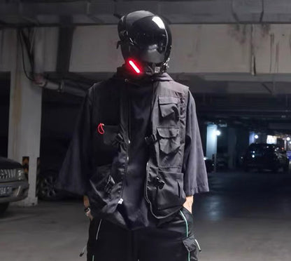 NEONX Custom LED Cyberpunk Mask - Modular Light System & Wearable Art