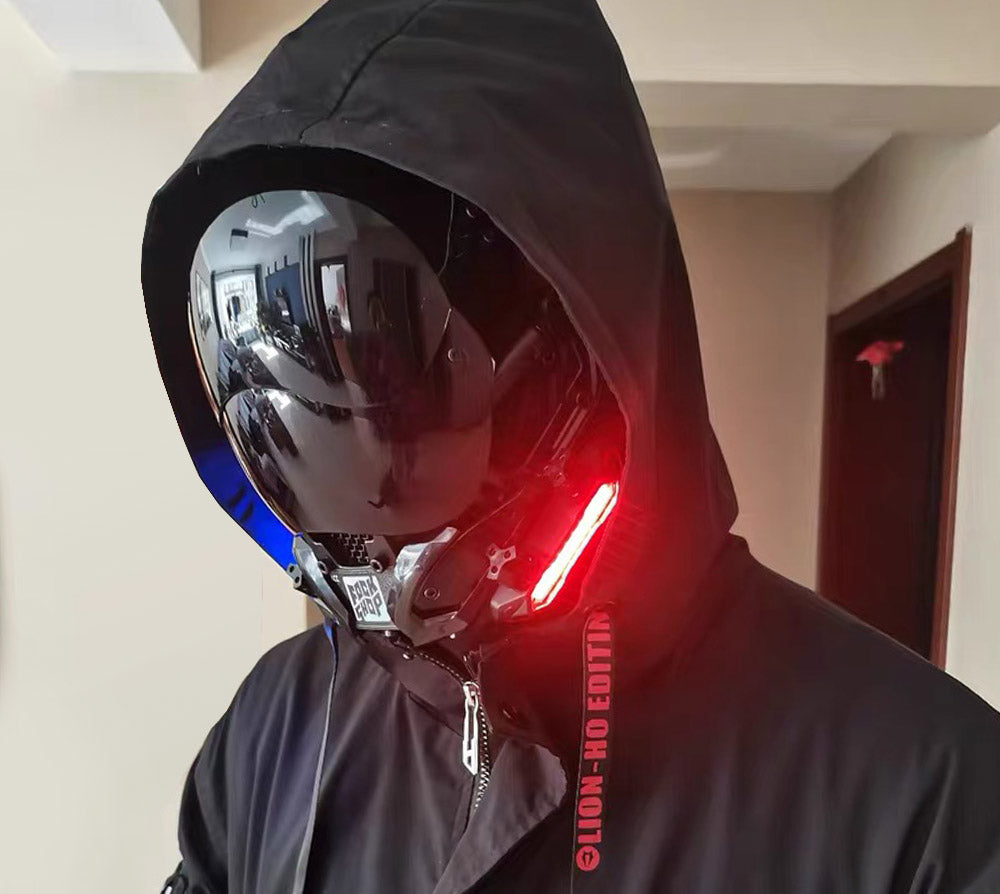 NEONX Custom LED Cyberpunk Mask - Modular Light System & Wearable Art
