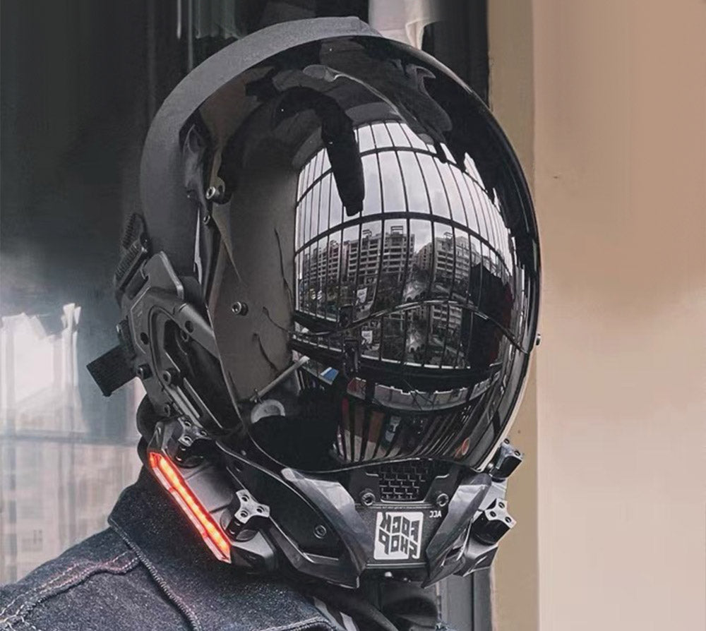 NEONX Custom LED Cyberpunk Mask - Modular Light System & Wearable Art
