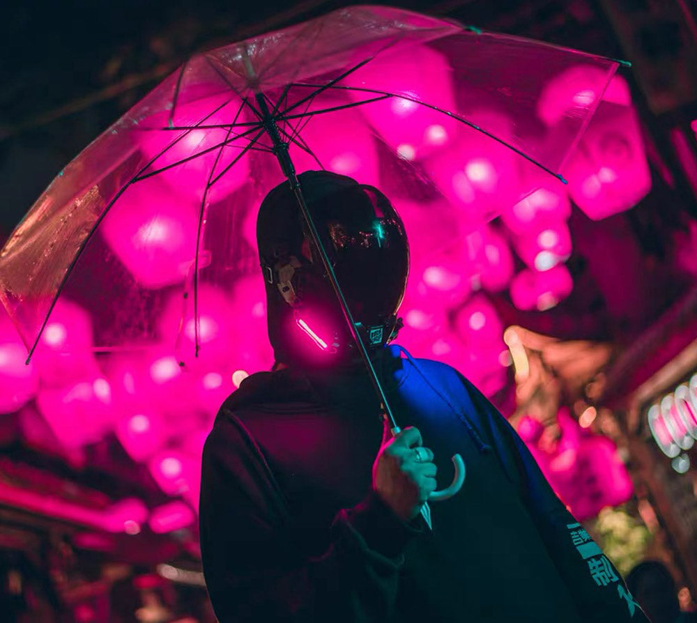 NEONX Custom LED Cyberpunk Mask - Modular Light System & Wearable Art