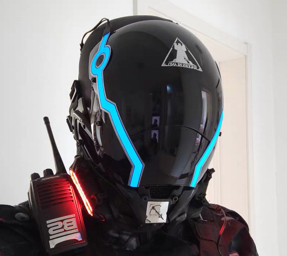 NEONX Custom LED Cyberpunk Mask - Modular Light System & Wearable Art