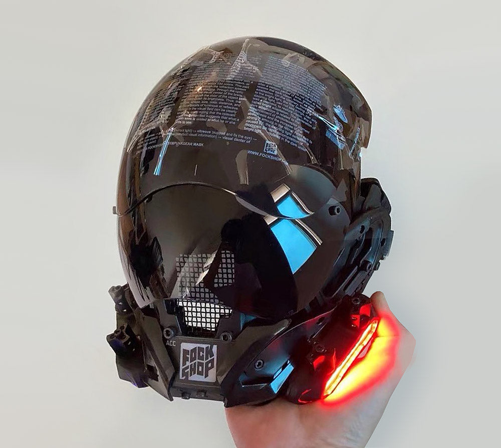 NEONX Custom LED Cyberpunk Mask - Modular Light System & Wearable Art