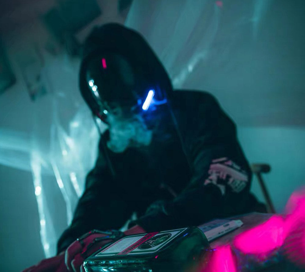 NEONX Custom LED Cyberpunk Mask - Modular Light System & Wearable Art