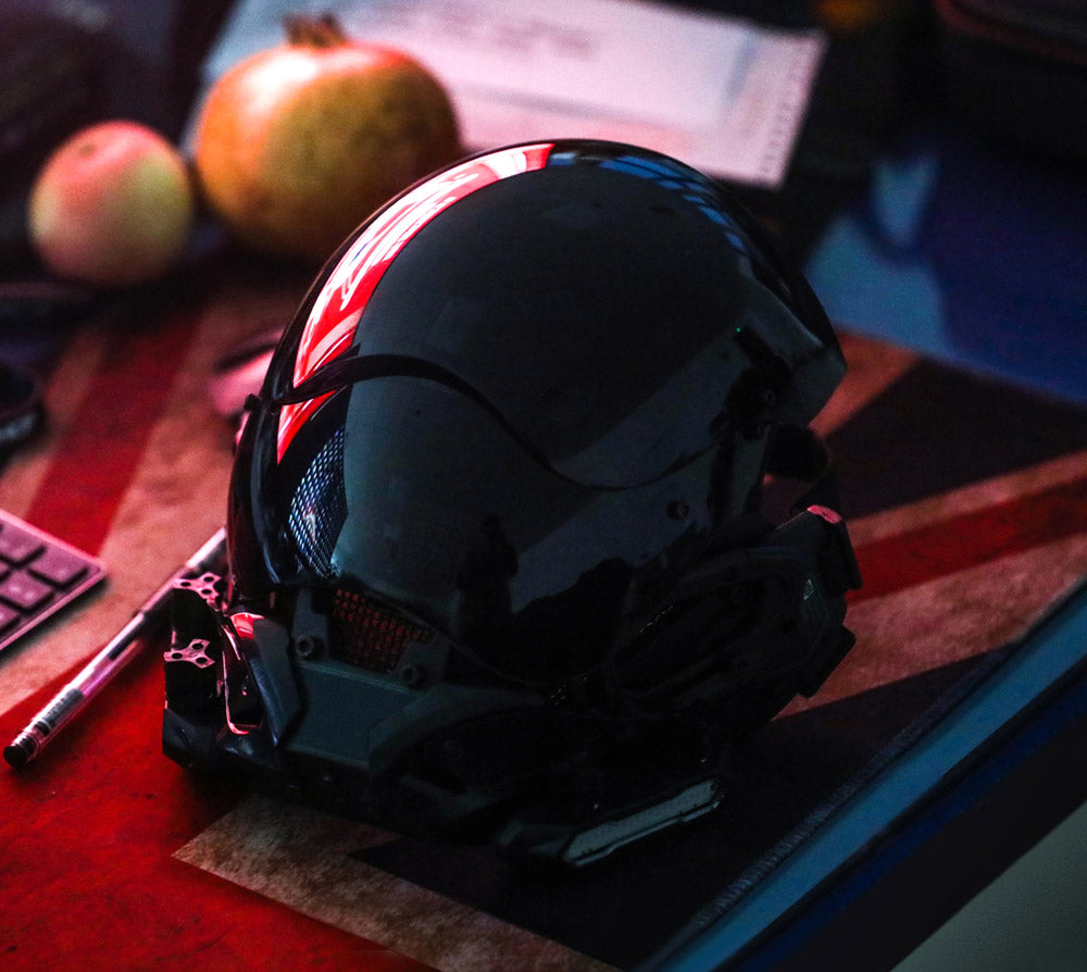 NEONX Custom LED Cyberpunk Mask - Modular Light System & Wearable Art