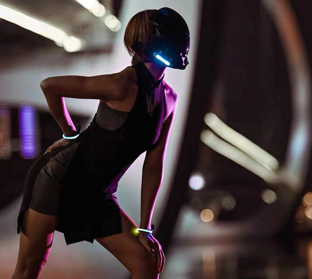 NEONX Custom LED Cyberpunk Mask - Modular Light System & Wearable Art