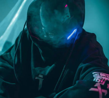 NEONX Custom LED Cyberpunk Mask - Modular Light System & Wearable Art