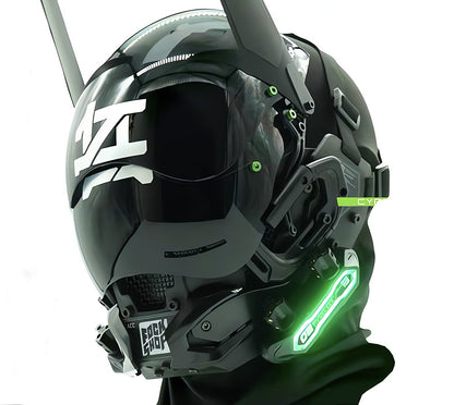 NEONX Custom LED Cyberpunk Mask - Modular Light System & Wearable Art