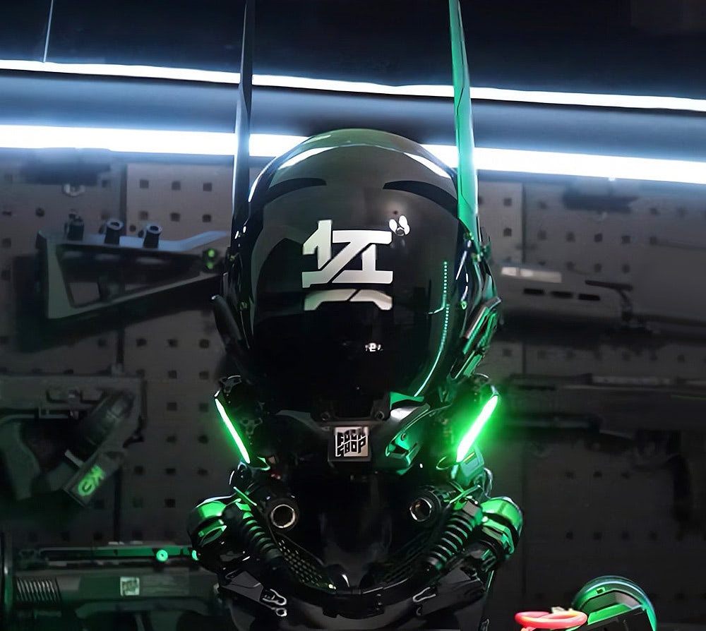 NEONX Custom LED Cyberpunk Mask - Modular Light System & Wearable Art