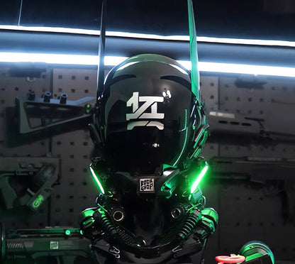NEONX Custom LED Cyberpunk Mask - Modular Light System & Wearable Art