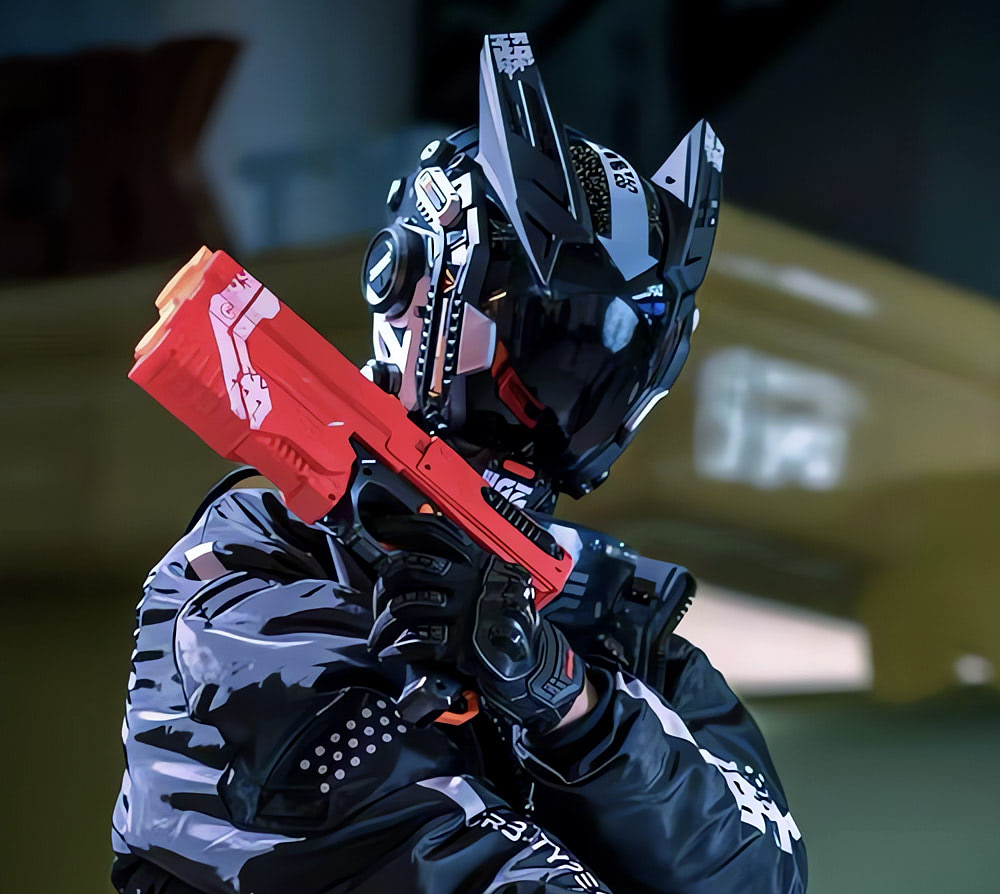 NEONX 03 Futuristic Cyberpunk Mask - Hiroto Ikeuchi Inspired Techwear Design
