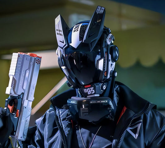 NEONX 03 Futuristic Cyberpunk Mask - Hiroto Ikeuchi Inspired Techwear Design