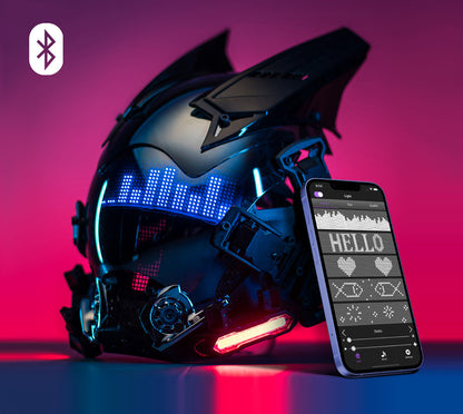 NEONX V2 Techwear Cyberpunk Mask - Programmable Pixel Display