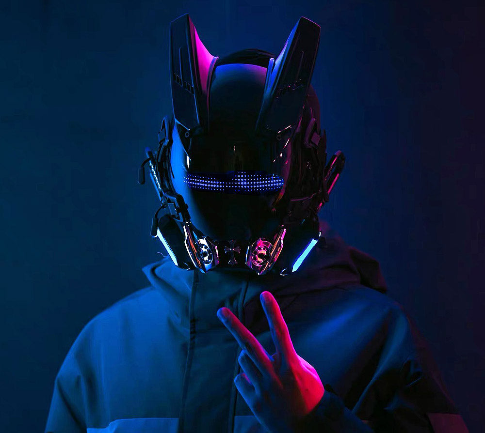 NEONX V2 Techwear Cyberpunk Mask - Programmable Pixel Display