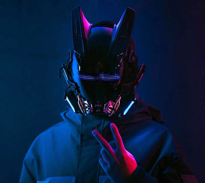 NEONX V2 Techwear Cyberpunk Mask - Programmable Pixel Display