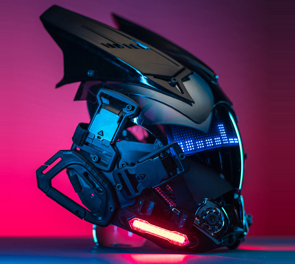 NEONX V2 Techwear Cyberpunk Mask - Programmable Pixel Display