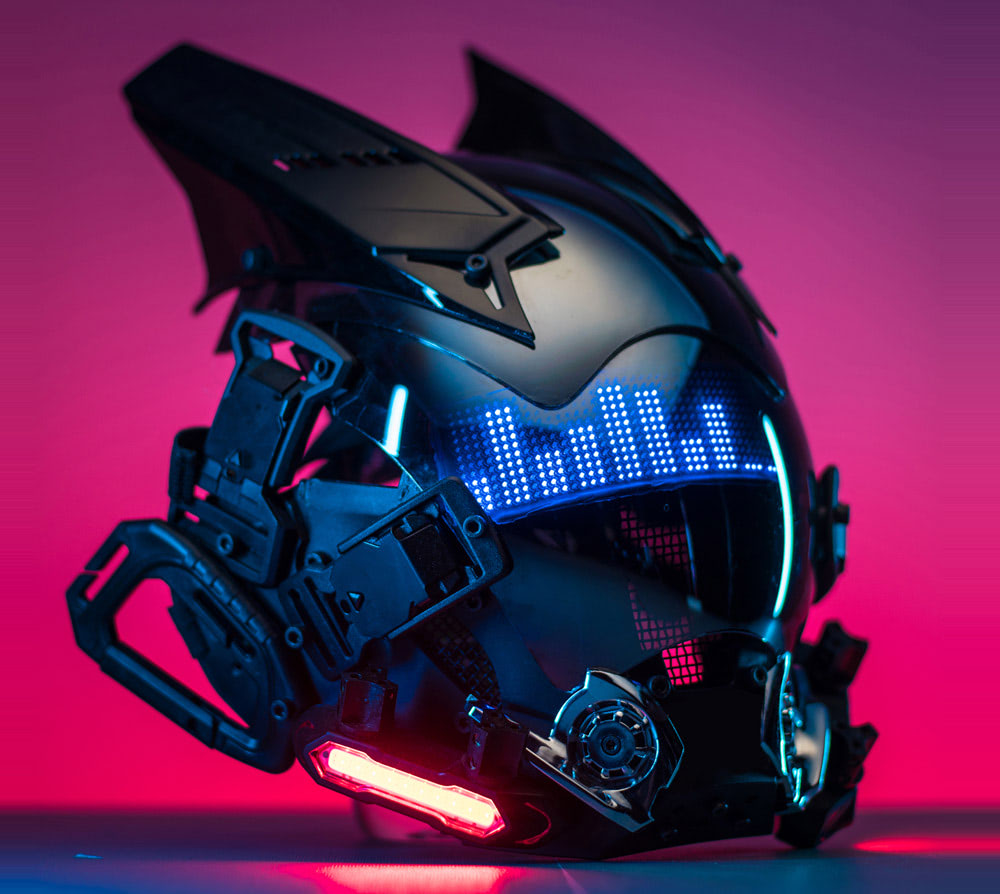 NEONX V2 Techwear Cyberpunk Mask - Programmable Pixel Display