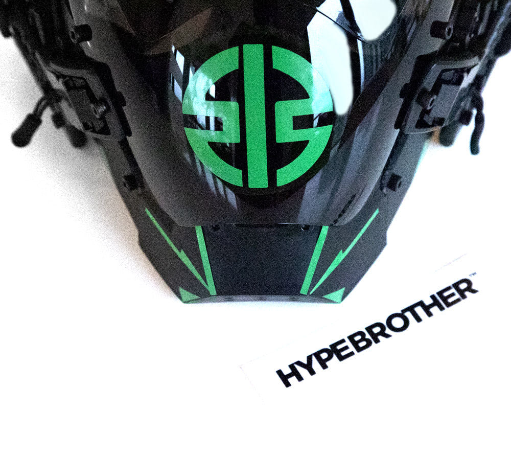 NEONX V8 Beetle Cyberpunk Mask - Dual Circular LEDs & Customizable Horns