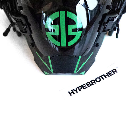 NEONX V8 Beetle Cyberpunk Mask - Dual Circular LEDs & Customizable Horns