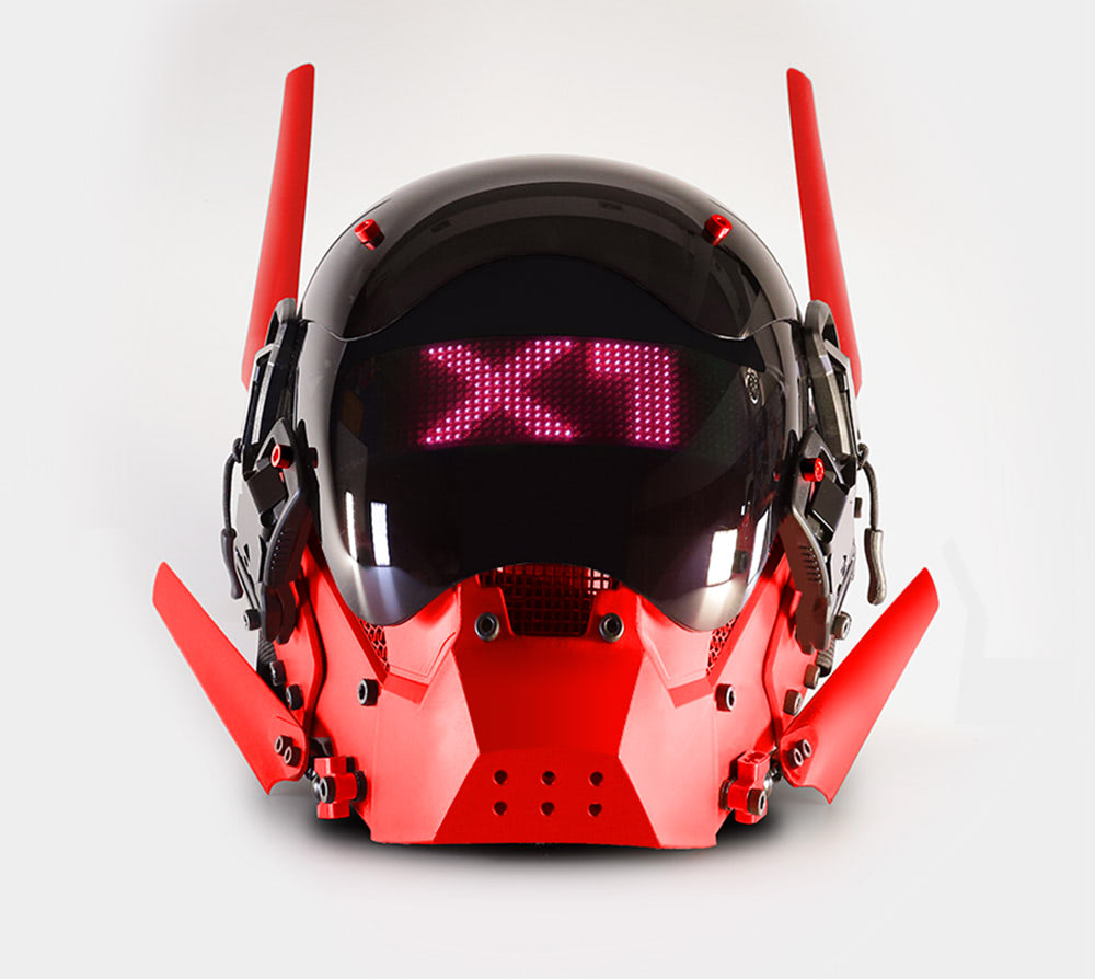 NEONX X1 Cyberpunk Mask - Programmable Pixel Display & Custom Paint Finish