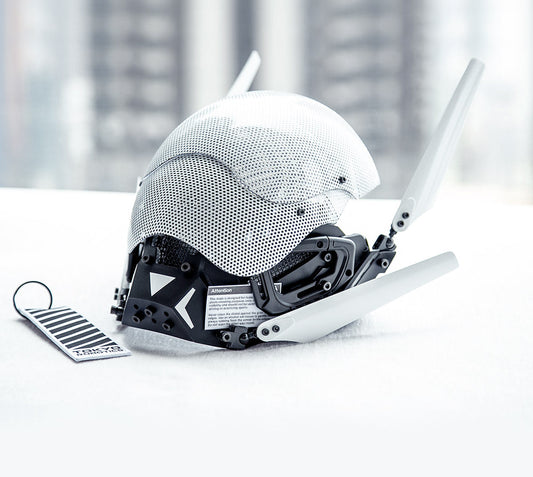 NEONX X2 Cyberpunk Mask - White Shield Visor & Adjustable Flaps