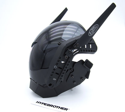 NEONX XO Bunny Cyberpunk LED Mask - Dual Adjustable Flaps & Vinyl Art Shield