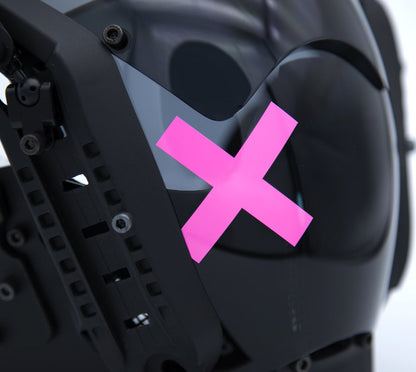 NEONX XO Bunny Cyberpunk LED Mask - Dual Adjustable Flaps & Vinyl Art Shield