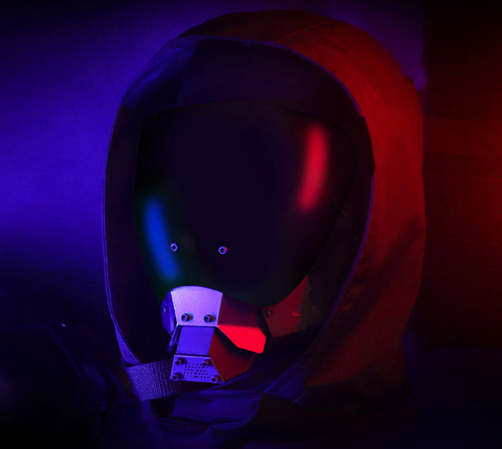 NEONX Commander Tactical Cyberpunk Mask - Metallic Frame & Anti-Fog Shield Visor