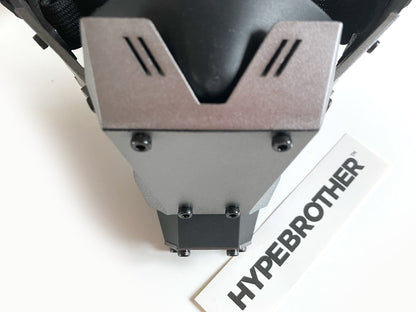 NEONX Commander Tactical Cyberpunk Mask - Metallic Frame & Anti-Fog Shield Visor