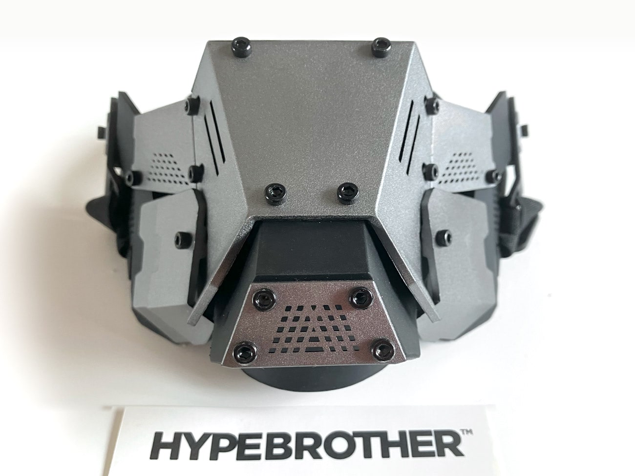 NEONX Commander Tactical Cyberpunk Mask - Metallic Frame & Anti-Fog Shield Visor