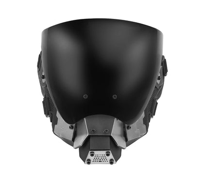 NEONX Commander Tactical Cyberpunk Mask - Metallic Frame & Anti-Fog Shield Visor