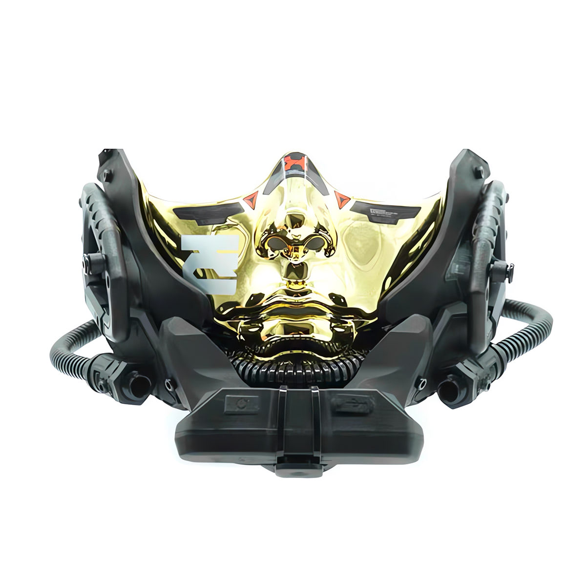 NEONX Kigurumi-Style Cyberpunk Face Mask - Detachable LED Shield & Illuminated Details