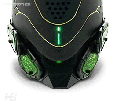 NEONX Ghostrunner Edition Custom Helmet 2025 - Interchangeable LED Color System